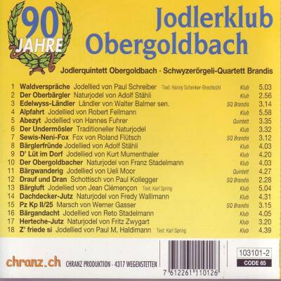 Obergoldbach Jodlerquintett - 90 Jahre