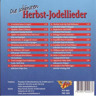 Jodler / Sampler - Herbst-Jodellieder Vol. 1