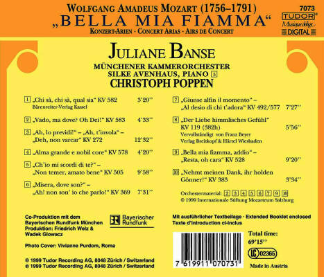 Mozart Wolfgang Amadeus - Bella Mia Fiamma. Konzertarien (Banse Juliane / Avenhaus Silke u.a.)