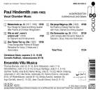 Hindemith Paul - Vocal Chamber Music (Ensemble Villa Musica)