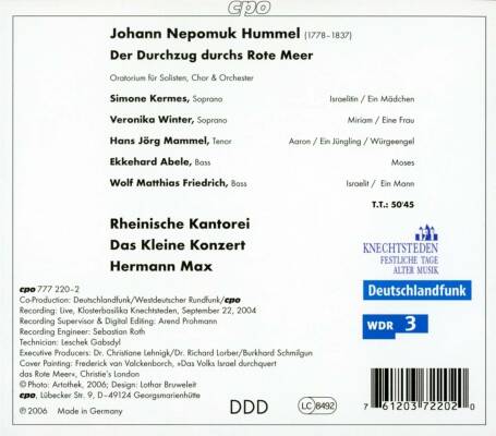 Hummel Johann Nepomuk - Der Durchzug Durchs Rote Meer (Kermes Simone / Winter Veronika)