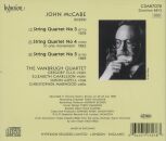 MCCABE John - String Quartets 3 4 5 (Vanbrugh Quartet, The)