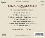 Mendelssohn Felix (1809-1847) - Complete Solo Piano Music: 3, The (Howard Shelley (Piano))
