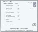 Tallis Thomas (C1505-1585) - Complete Works: Vol.4, The (Chapelle du Rois / Alistair Dixon (Dir))