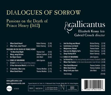 Ramsey - Ford - Ward - Coprario - U.a. - Dialogues Of Sorrow (Gallicantus - Gabriel Crouch (Dir))