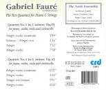 Faure Gabriel - Piano Quartets In C Minor Op.15 & G Minor Op.45 (Nash Ensemble, The)