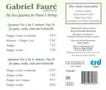 Faure - Piano Quartets In C Minor Op.15, G Minor Op.45 (The Nash Ensemble)