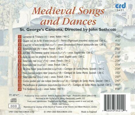 St.Georges Canzona dir. John Sothcott - Medieval Songs And Dances (Diverse Komponisten)