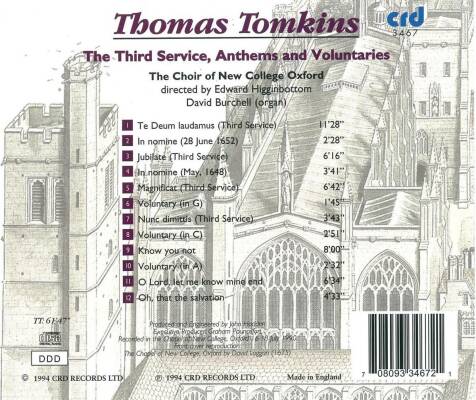 Tomkins - Great Service, Oh Lord, Let Me Know Mine End Ua (The Choir of New College Oxford - dir. Edward Higg)