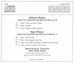Brahms Johannes / u.a. - Klaviersonate D-dur/fis-moll (Hornstein Martin / Jakab Eugen)