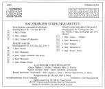 Mozart Wolfgang Amadeus / u.a. - Streichquartette & Divertimento (Salzburger Streichquartett)
