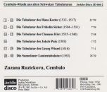 Zuzana Ruzickova (Cembalo) - Cembalo-Musik Aus Alten Schweizer Tabulaturen (Diverse Komponisten)