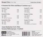 FRITZ Kaspar - 6 Sonaten Fuer Floete Und Basso Continuo Op.2 (Graf Anna-Katharina)