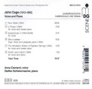 Cage John - Voice And Piano (Schleiermacher Steffen (Piano))