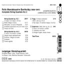 Mendelssohn Bartholdy Felix - Complete String Quartets: Vol.2 (Leipziger Streichquartett)