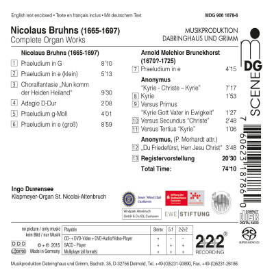 Bruhns Nicolaus - Complete Organ Works (Duwensee Ingo)