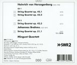Herzogenberg Heinrich Von (1843-1900) - String Quartets Op.42 (Minguet Quartett)