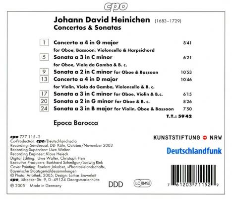 Heinichen Johann David (1683-1729) - Concertos & Sonatas (Epoca Barocca)