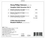 Telemann Georg Philipp (1681-1767) - Violin Concertos Vol. 4 (Elizabeth Wallfisch (Violine - Dir))