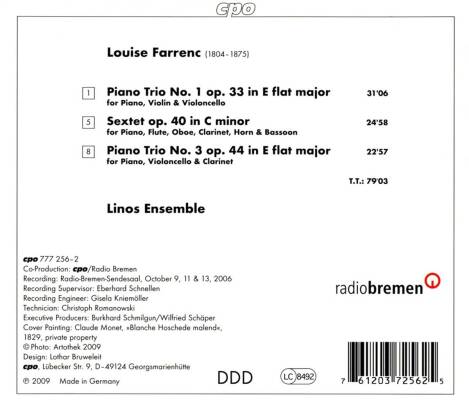 Farrenc Louise (1804-1875) - Piano Trios: Sextet (Linos Ensemble)