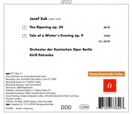 Suk Josef (1874-1935) - Ripening, The (Orchester der Komischen Oper Berlin)