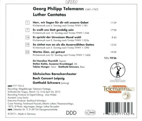 Telemann Georg Philipp (1681-1767) - Luther Cantatas (Siri Karoline Thornhill (Sorpan))