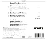 Tanejew Sergei Iwanowitsch (1856-1915) - Piano Quintet & Quartet & Trio (Albrecht Breuninger & Stefan Krznaric (Violine))