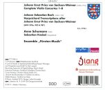 Sachsen-Weimar Johann Ernst Prinz Von (1696-1715) - Violin Concertos (Anne Schumann (Violine))