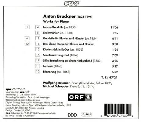 Bruckner Anton - Piano Works (Wolfgang Brunner & Michael Schopper (Piano))
