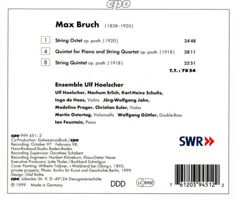 Bruch Max (1838-1920) - Chamber Works (Ensemble Ulf Hoelscher)