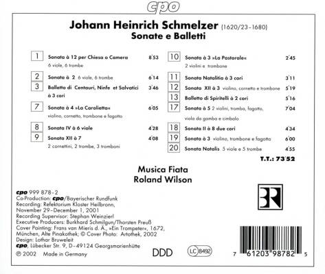 Schmelzer Johann Heinrich - 14 Sonate E Balletti (Musica Fiata / Wilson Roland)