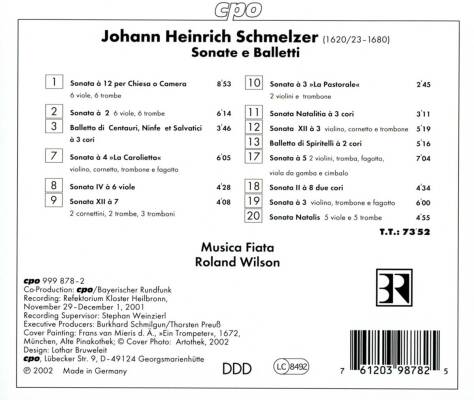 Schmelzer Johann Heinrich (1623-1680) - 14 Sonate E Balletti (Musica Fiata - Roland Wilson (Dir))