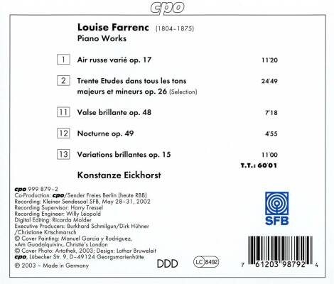Farrenc Louise (1804-1875) - Piano Works (Konstanze Eickhorst (Piano))