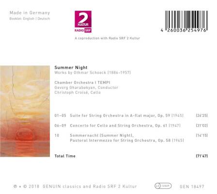Schoeck Othmar (1886-1957) - Sommernacht [Summer Night] (I TEMPI - Gevorg Gharabekyan (Dir))