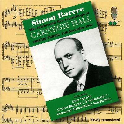 Liszt Franz / u.a. - Barere at Carnegie Hall - Vol.3 (Barere Simon)