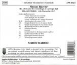 Liszt Franz / u.a. - Barere at Carnegie Hall - Vol.3 (Barere Simon)