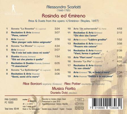 Scarlatti Alessandro (1660-1725) - Rosinda Ed Emireno (Musica Fiorita - Daniela Dolci (Dir))
