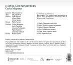 Morales Cristóbal De (1500-1553) - Super Lamentaciones (Capella De Ministrers / Carles Magraner (Dir))