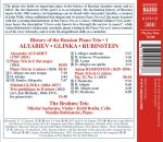 Alyabiev - Glinka - Rubinstein - History Of The Russian Piano Trio: 1 (Brahms Trio, The)
