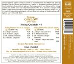 Onslow George - String Quintets: Vol.4 (Elan Quintet)