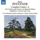 Pfitzner Hans - Complete Lieder: 4 (Uwe Schenker-Primus...