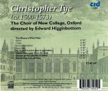 TYE Christopher (ca. -) - Western Wind Mass,Anthems & Motets, The (The Choir Of New College-Edward Higginbottom (Dir))