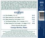 Gurney Ivor - Piano Sonatas No.1 & 3 - No.2: Adagio - Five Prelu (Rowley George)