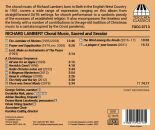LAMBERT Richard - Choral Music,Sacred And Secular (Accordare Choir - Karolina Csáthy (Dir) - Dominika)