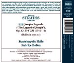 Strauss Richard - Josephs Legende (Staatskapelle Halle - Fabrice Bollon (Dir))