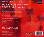 Bartok Bela - Works for Violin and Piano (Cossu Matteo / Canino Bruno)