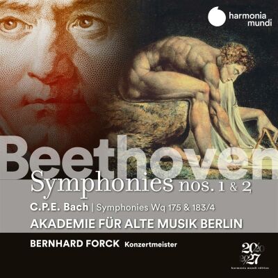 Beethoven/Bach C.p.e - Symphonies Nos. 1 & 2 / Symphonies Wq 175 & 183 / 4 (Akademie Für Alte Musik Berlin/Forck)