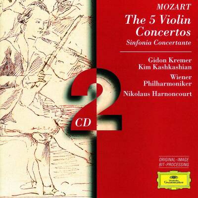 Mozart Wolfgang Amadeus - Violinkonzerte 1-5 (Kremer Gidon / Harnoncourt Nikolaus u.a. / Ga / /Sinfonia Concertante Kv364 / Dg 2 Cd)