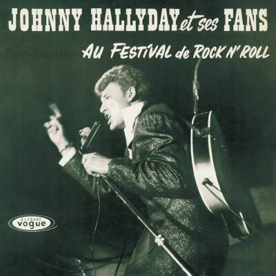 Hallyday Johnny - Johnny Hallyday et ses fans au festival de rock n´